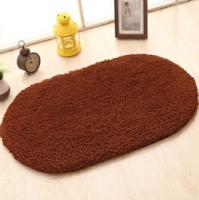 Faux Fur deken anti-slip Solid Bad tapijt kinderen kamer deurmatten ovale slaapkamer woonkamer tapijten grootte: 50x80cm (koffie)