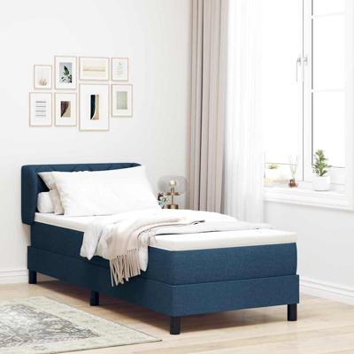 Boxspringbed met matras met matras Blauw 80 x 200 cm Stof