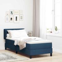 Boxspringbed met matras met matras Blauw 80 x 200 cm Stof