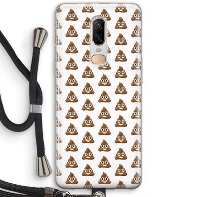Poop emoji: OnePlus 6 Transparant Hoesje met koord