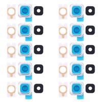 10 stuks terug Camera Bezel & Lens Cover met Sticker voor Galaxy S6 Edge + / G9280