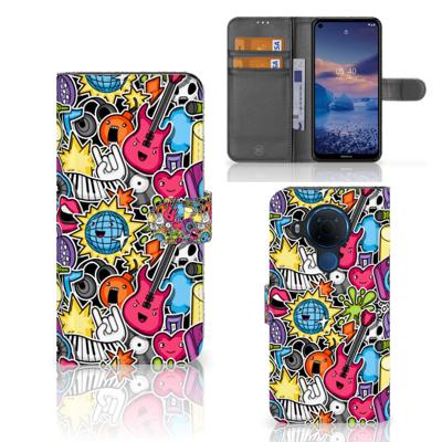 Nokia 5.4 | Wallet Case | met Pasjes | Punk Rock