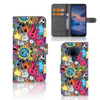 Nokia 5.4 | Wallet Case | met Pasjes | Punk Rock