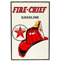 Texaco Fire Chief Gasoline Emaille Bord 46 x 30 cm - thumbnail