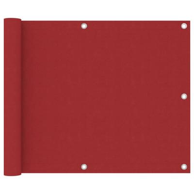 VidaXL Balkonscherm 75x500 cm oxford stof rood