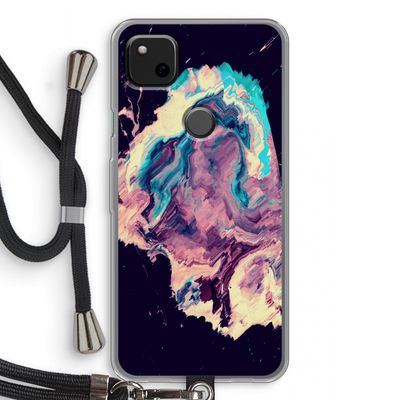 Cosmic Silence: Pixel 4a Transparant Hoesje met koord