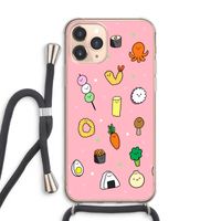 Happy bento friends: iPhone 11 Pro Max Transparant Hoesje met koord