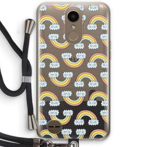 Regenboog: LG K10 (2017) Transparant Hoesje met koord