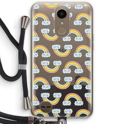 Regenboog: LG K10 (2017) Transparant Hoesje met koord