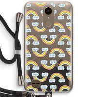 Regenboog: LG K10 (2017) Transparant Hoesje met koord Regenboog: LG K10 (2017) Transparant Hoesje met koord