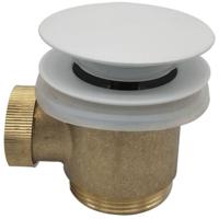 Wiesbaden Caral Clickwaste Afvoerplug - Vrijstaand Bad - 1 1/2" - Mat Wit