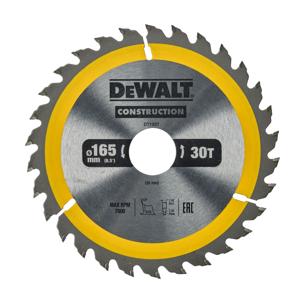 DeWALT Cirkelzaagblad voor Hout | Construction | Ø 165mm Asgat 30mm 30T - DT1937-QZ