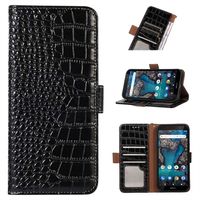 Crocodile Series Nokia G22 Wallet Leren Hoesje met RFID - Zwart - thumbnail