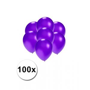 100x Mini ballonnen paars metallic   -