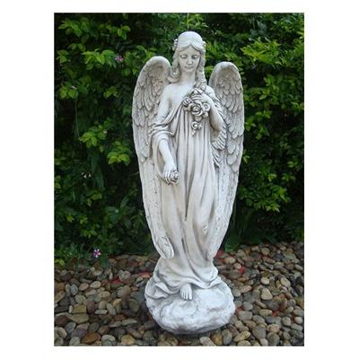Beeld engel lies 25,5x21,5x73 cm - Buitengewoon de boet
