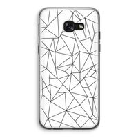 Geometrische lijnen zwart: Samsung Galaxy A5 (2017) Transparant Hoesje