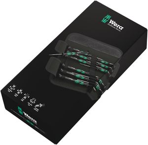 Wera Kraftform Micro Schroevendraaierset Elektronica en fijnmechanica 12-delig Plat, Kruiskop Phillips, Binnen-Torx, Inbus