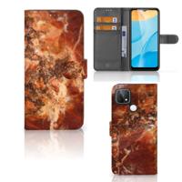 OPPO A15 | Bookcase | Marmer Bruin OPPO A15 | Bookcase | Marmer Bruin