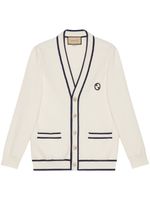 Gucci cardigan en laine à patch logo GG - Tons neutres - thumbnail