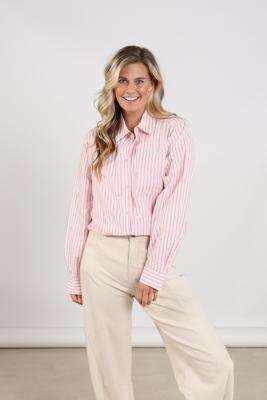 Nukus Nowi Blouse Stripe Nks02162 Blouse 30 Blush