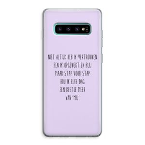 Zelfvertrouwen: Samsung Galaxy S10 Plus Transparant Hoesje
