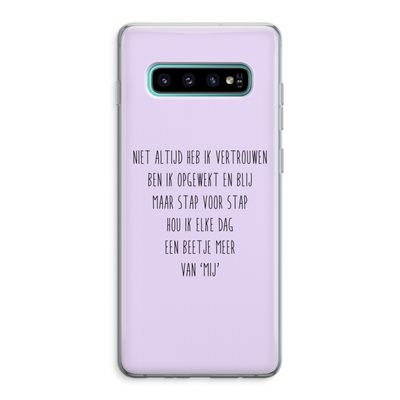 Zelfvertrouwen: Samsung Galaxy S10 Plus Transparant Hoesje