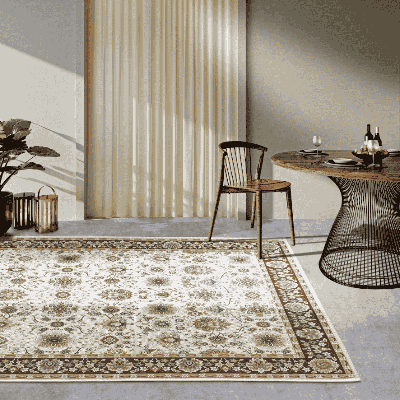 Buitenkleed Nicolas - Crème Bruin 180x120cm - - Dekbed-Discounter.nl