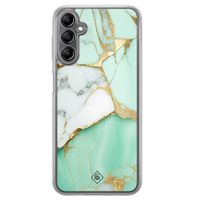 Samsung Galaxy A14 hybride hoesje - Marmer mintgroen