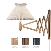 LE KLINT Sax 234-6/21 Wandlamp - Licht eiken met standaard kap - Wit