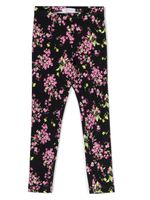 Monnalisa legging à fleurs - Noir