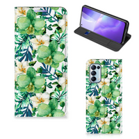 OPPO Find X3 Lite Smart Cover Orchidee Groen - thumbnail