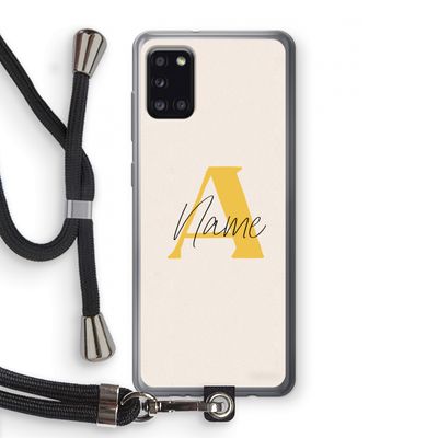 Amber Script: Samsung Galaxy A31 Transparant Hoesje met koord