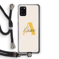 Amber Script: Samsung Galaxy A31 Transparant Hoesje met koord