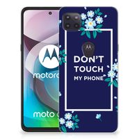 Motorola Moto G 5G Silicone-hoesje Flowers Blue DTMP