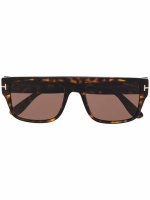 TOM FORD Eyewear lunettes de soleil à monture oversize - Marron