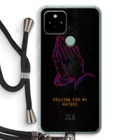 Praying For My Haters: Pixel 5 Transparant Hoesje met koord