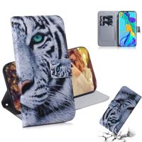 Tiger patroon gekleurde tekening horizontale Flip lederen case voor Huawei P30 Pro met houder & card slots & portemonnee