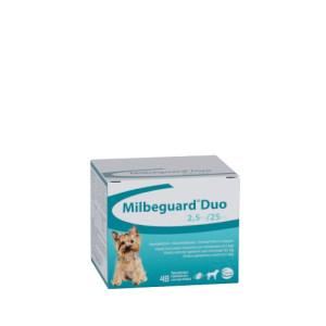 Milbeguard (milbactor) Duo 2,5/25 mg ontworming kleine hond/pup 48 tabletten