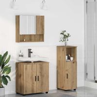 Badkamermeubelset 3 pcs artisanaal eikenkleurig 61 x 35 x 64 cm