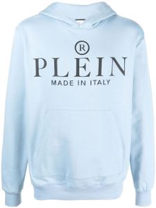 Philipp Plein hoodie à logo imprimé - Bleu