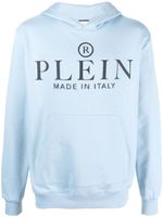 Philipp Plein hoodie à logo imprimé - Bleu - thumbnail