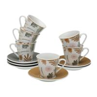 Set van 6 kopjes met schotel Versa TABITHA Porselein
