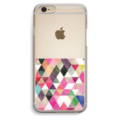 Gekleurde driehoekjes: iPhone 6 / 6S Transparant Hoesje