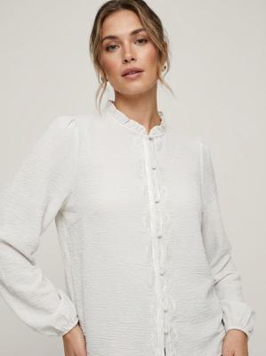 Only Onlmette Life Ls Loose Lace Top Wvn Blouse 4983469 Cloud Dancer