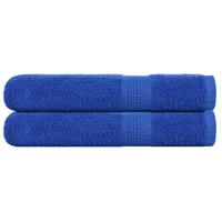 VidaXL Handdoeken 2 st 100x200 cm 360 g/m² 100% katoen blauw