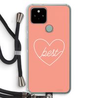 Best heart: Pixel 5 Transparant Hoesje met koord