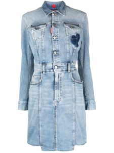 DSQUARED2 robe-chemise en jean à boutonnières - Bleu