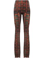 KNWLS pantalon évasé à motif tartan - Rouge - thumbnail