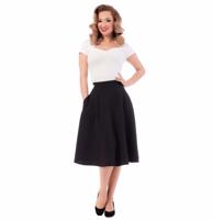 Pocket High Waist Thrills Skirt Black-XXXL