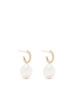 Mizuki boucles d'oreilles en or 14ct serties de perles et de diamants